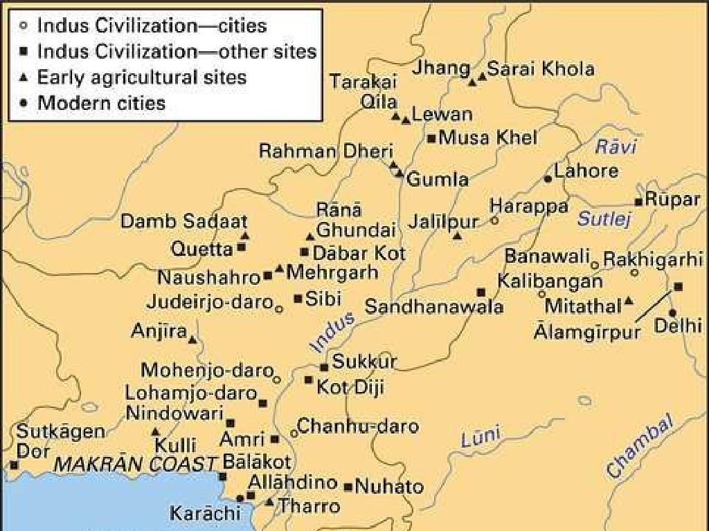 indus valley cities map