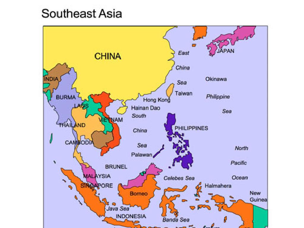 southeast asia map