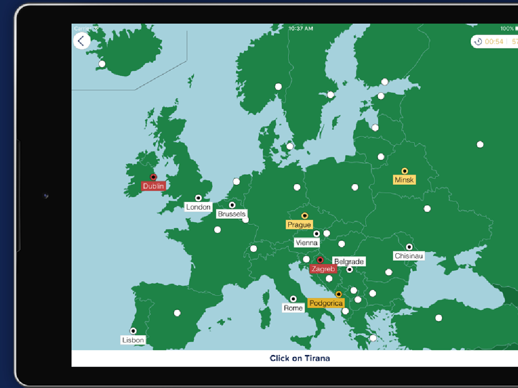 europe cities map