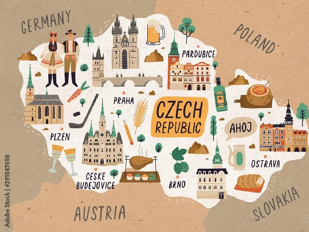 czech landmarks map