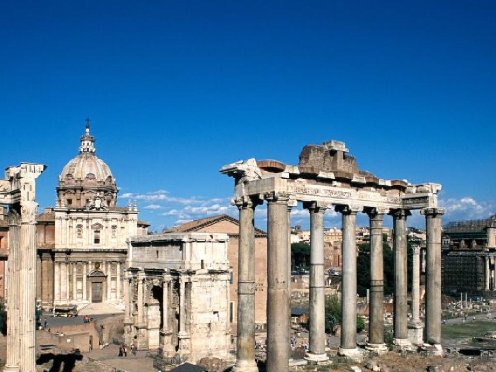 ancient ruins columns dome