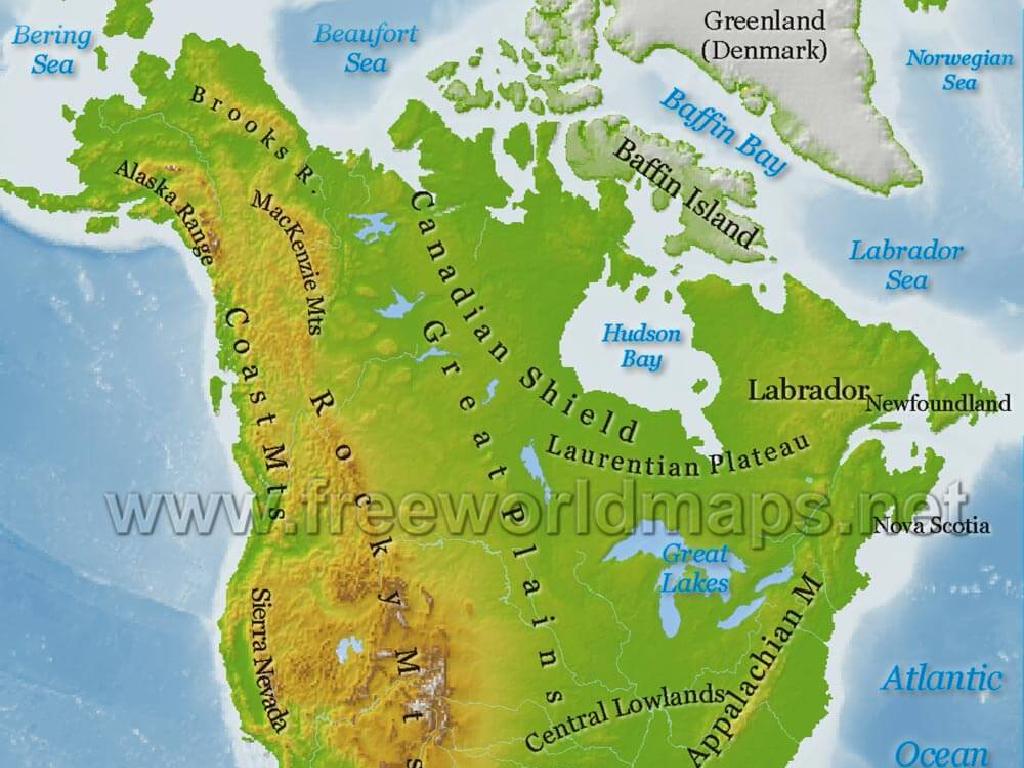 canada geography map