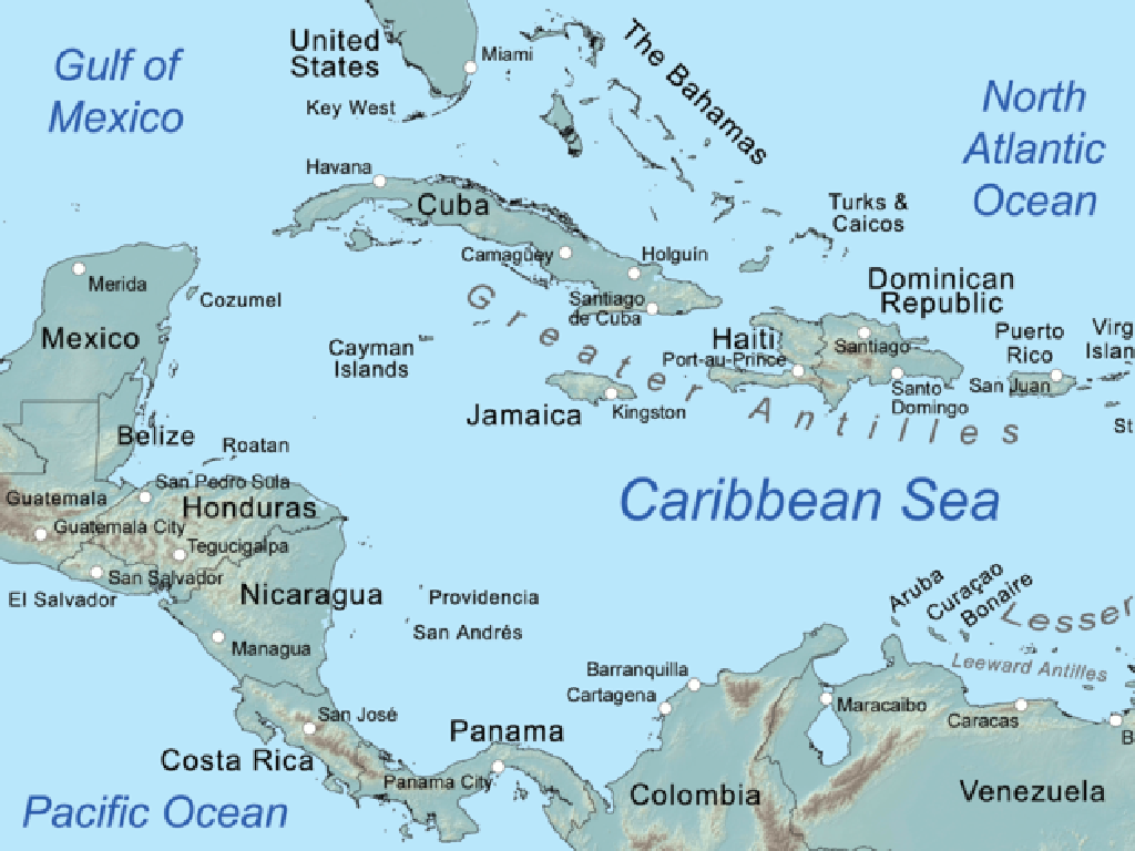 caribbean sea map