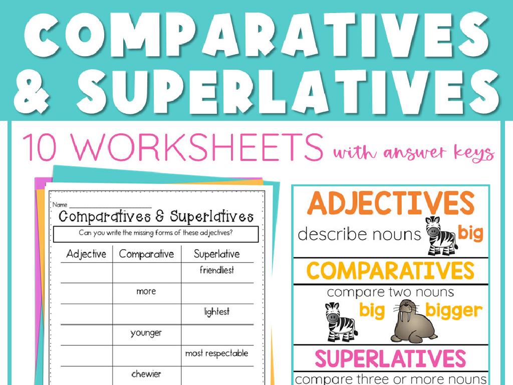 comparatives superlatives worksheets