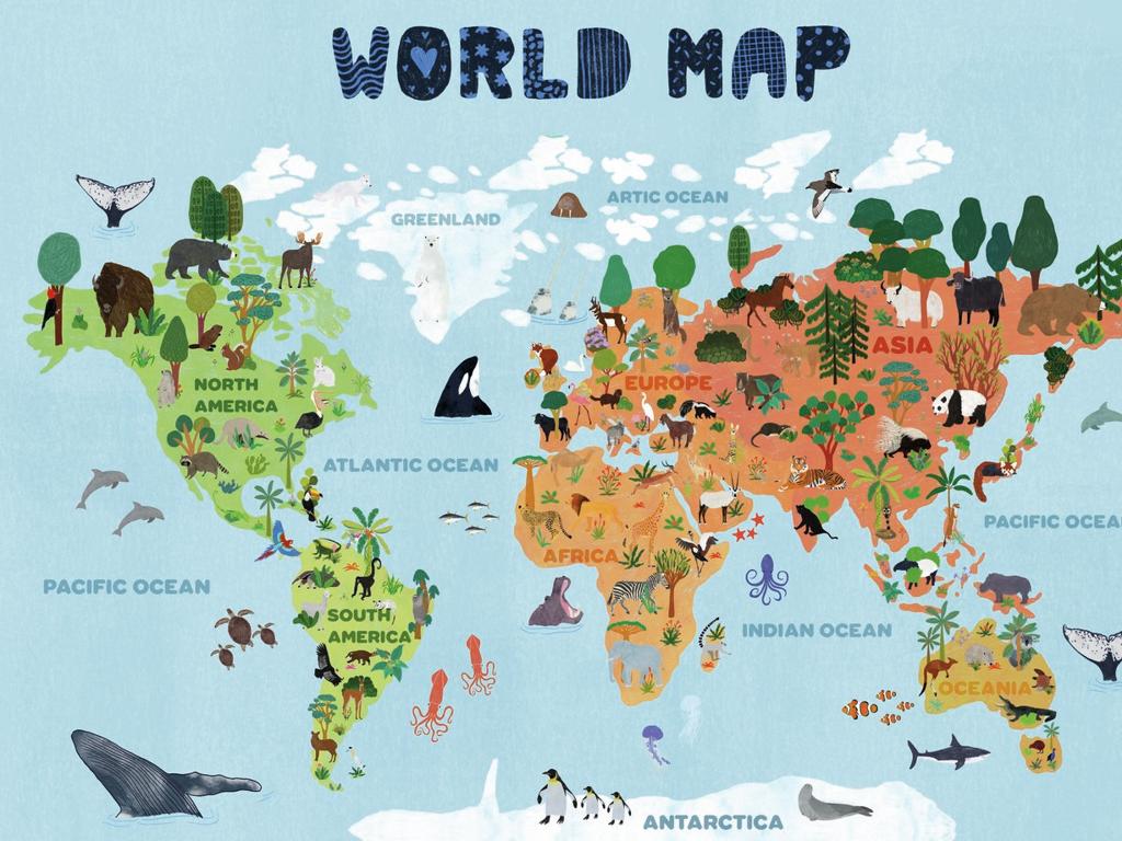 animal world map