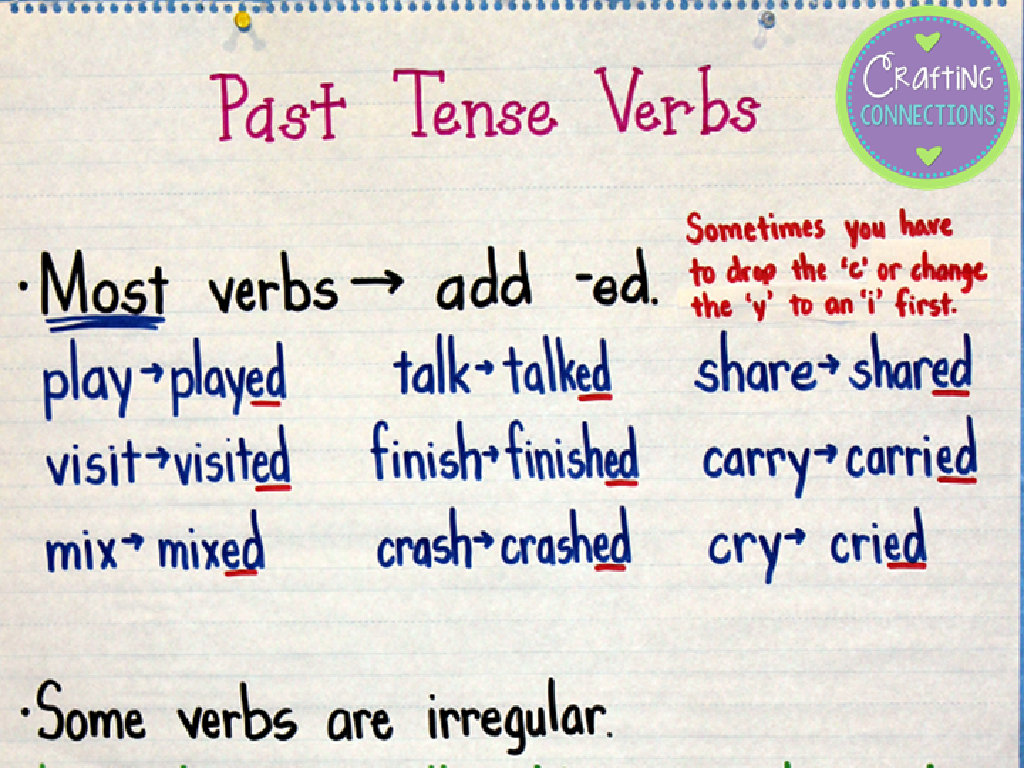 past tense verbs