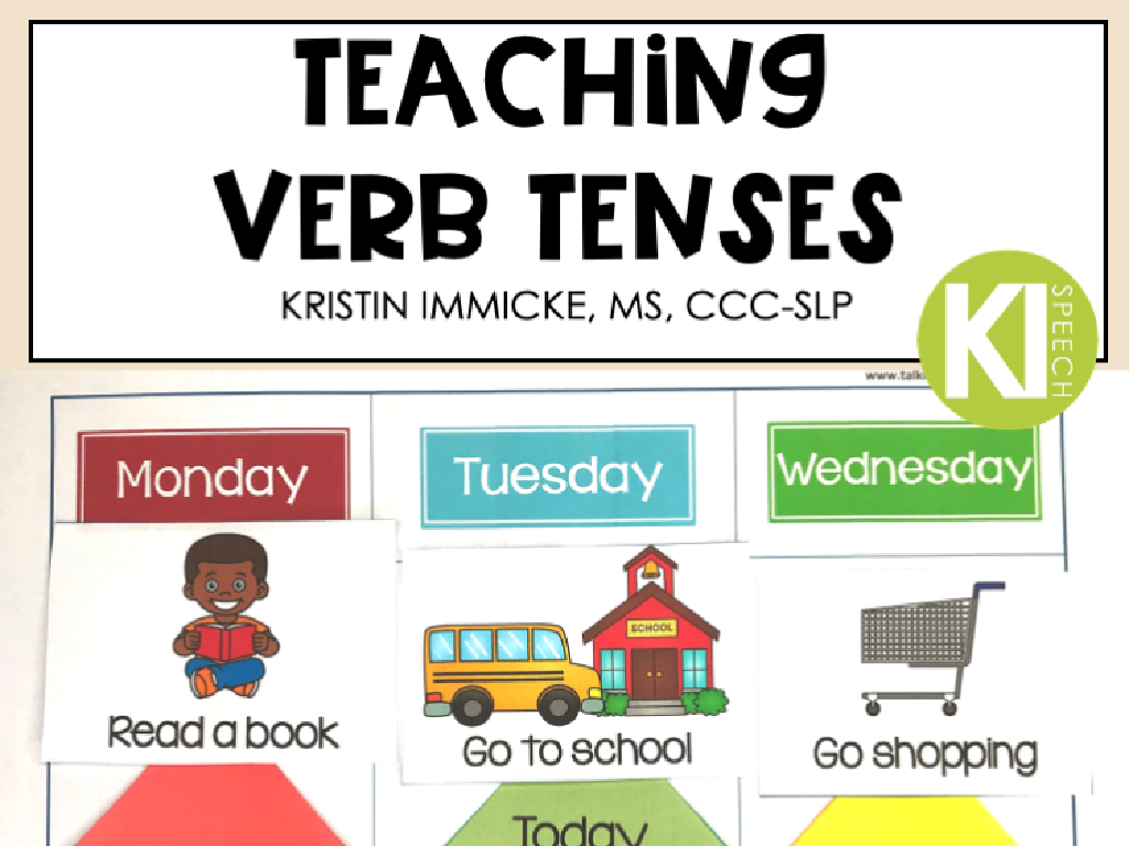 verb tenses weekdays