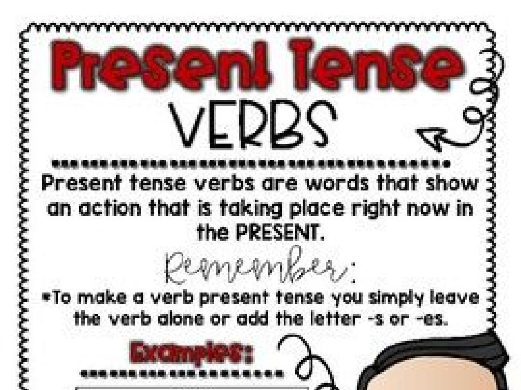 present tense verbs chart