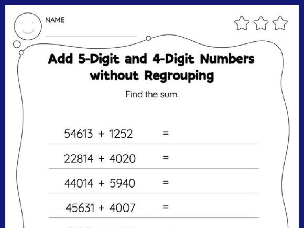 5-digit 4-digit addition