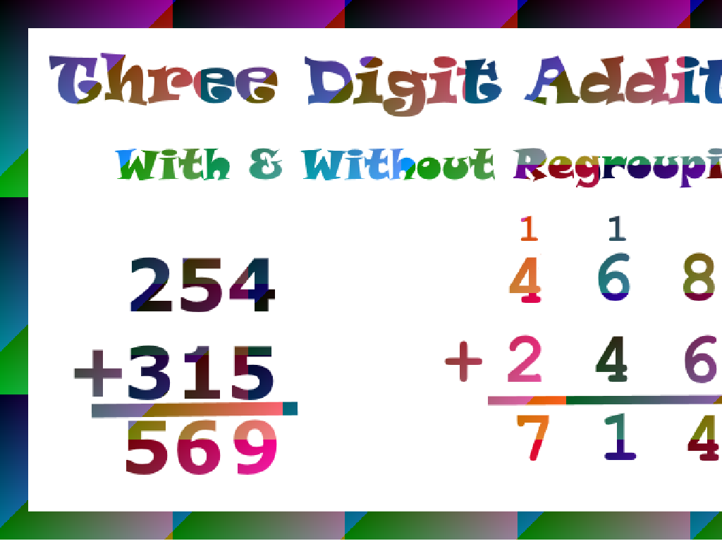 three digit addition