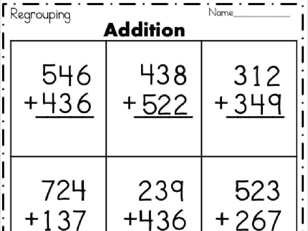 addition math worksheet