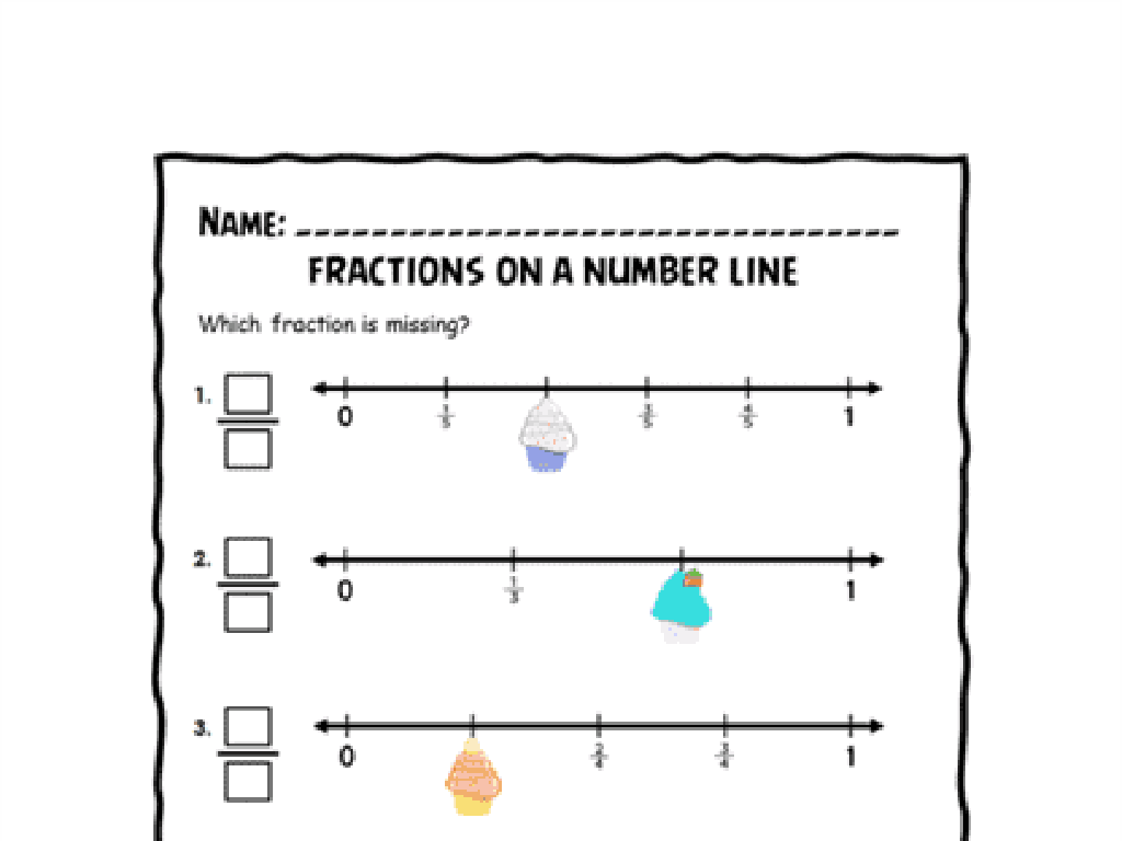 fractions number line