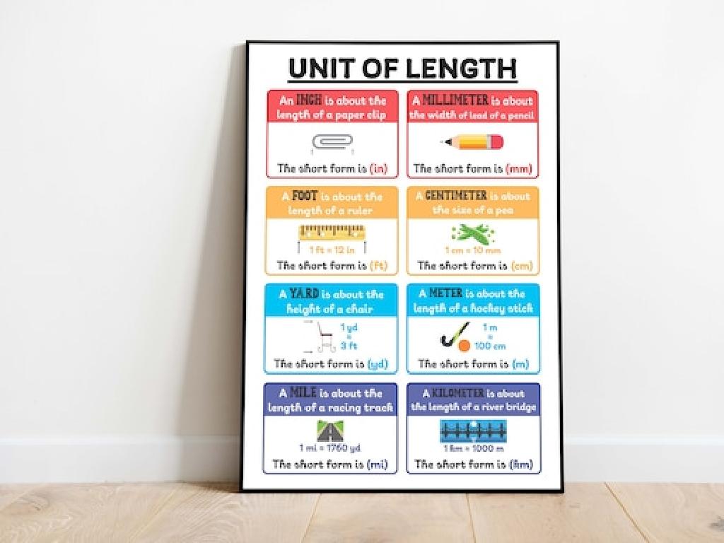 colorful length units