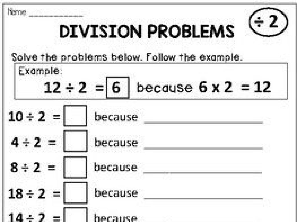 division worksheet example