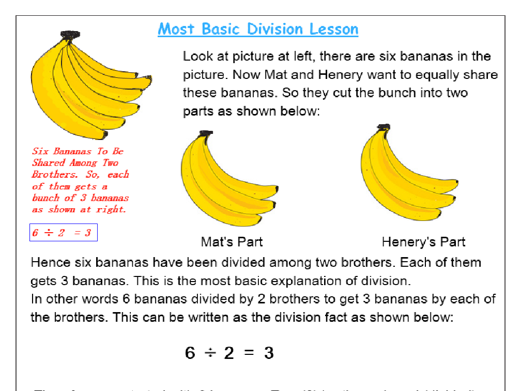 basic banana division