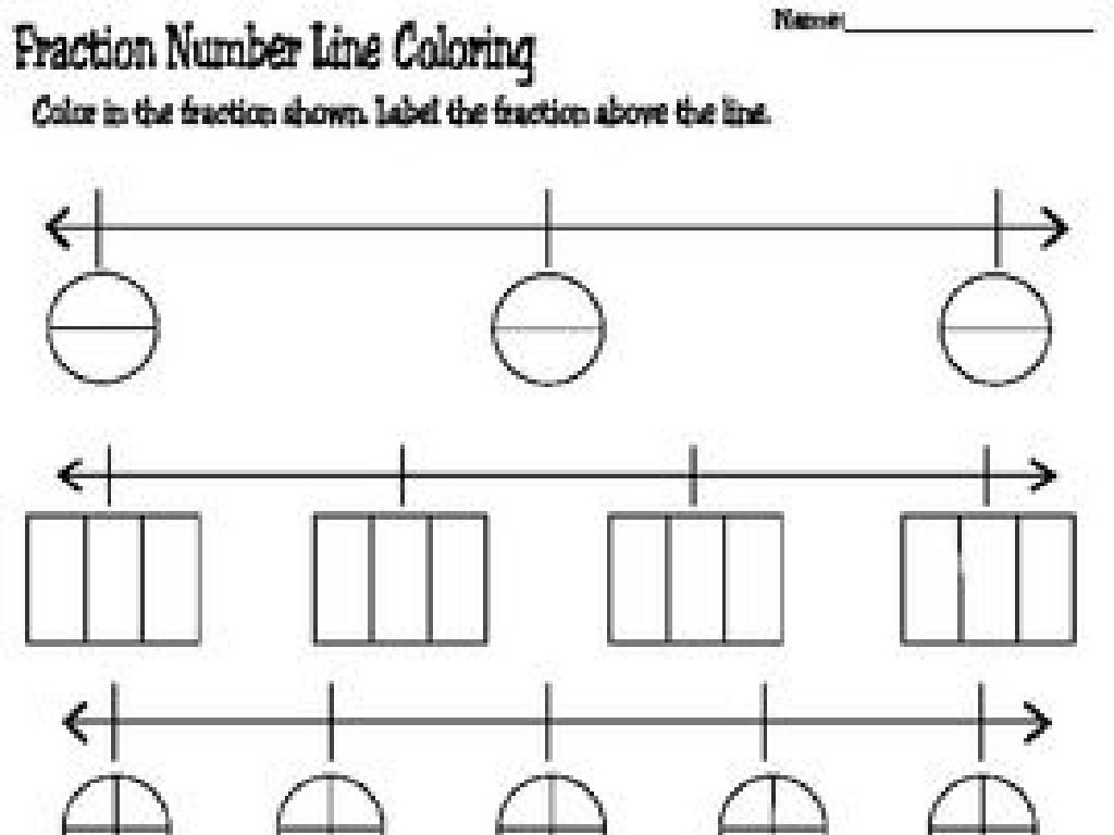 fraction coloring worksheet