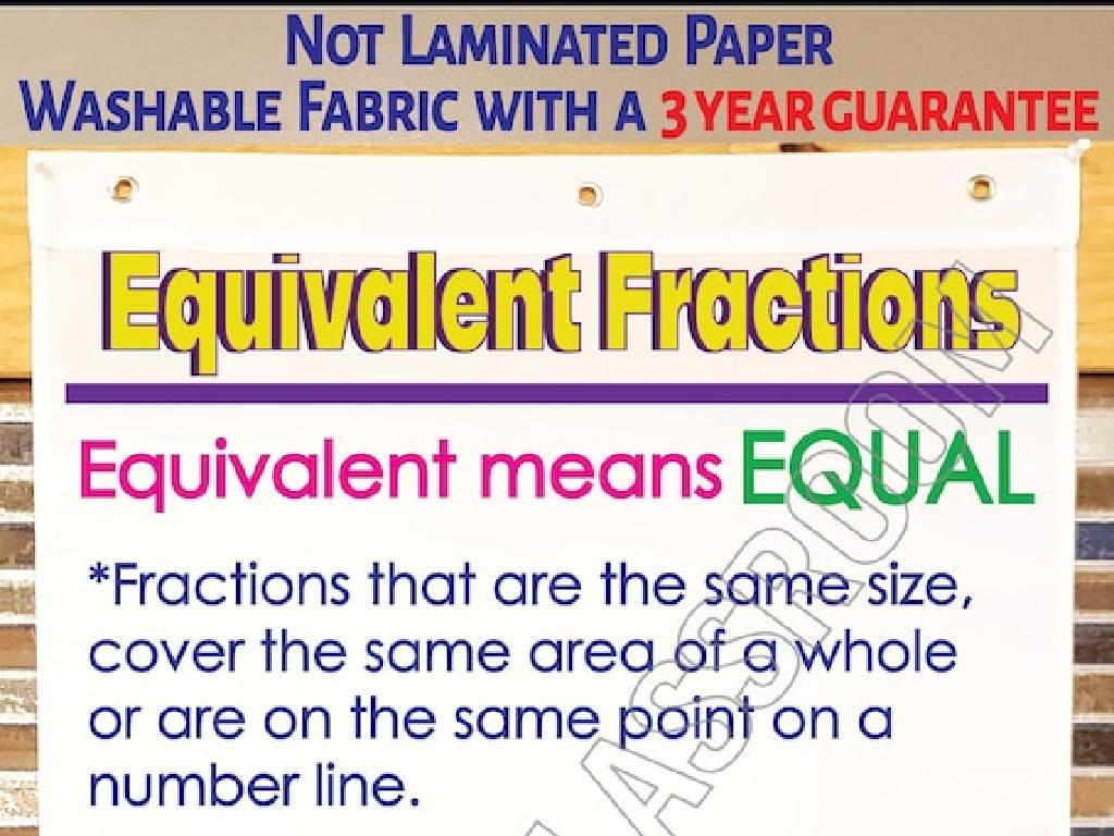 equivalent fractions poster