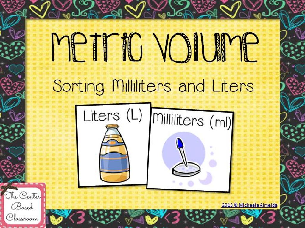 metric volume sorting