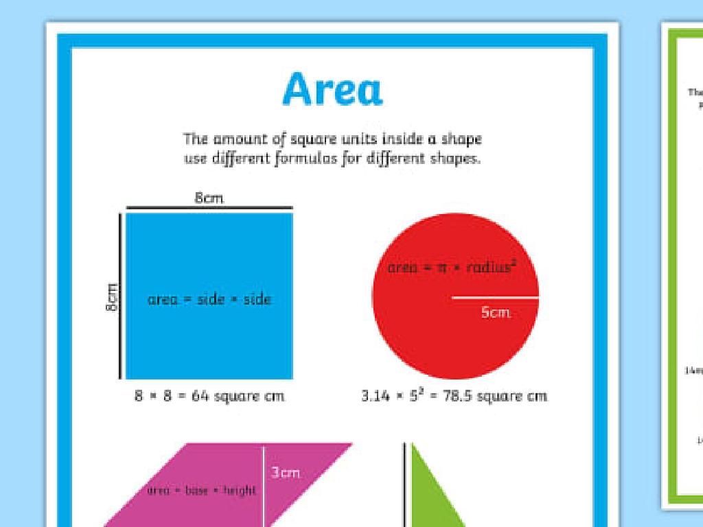 area formulas shapes