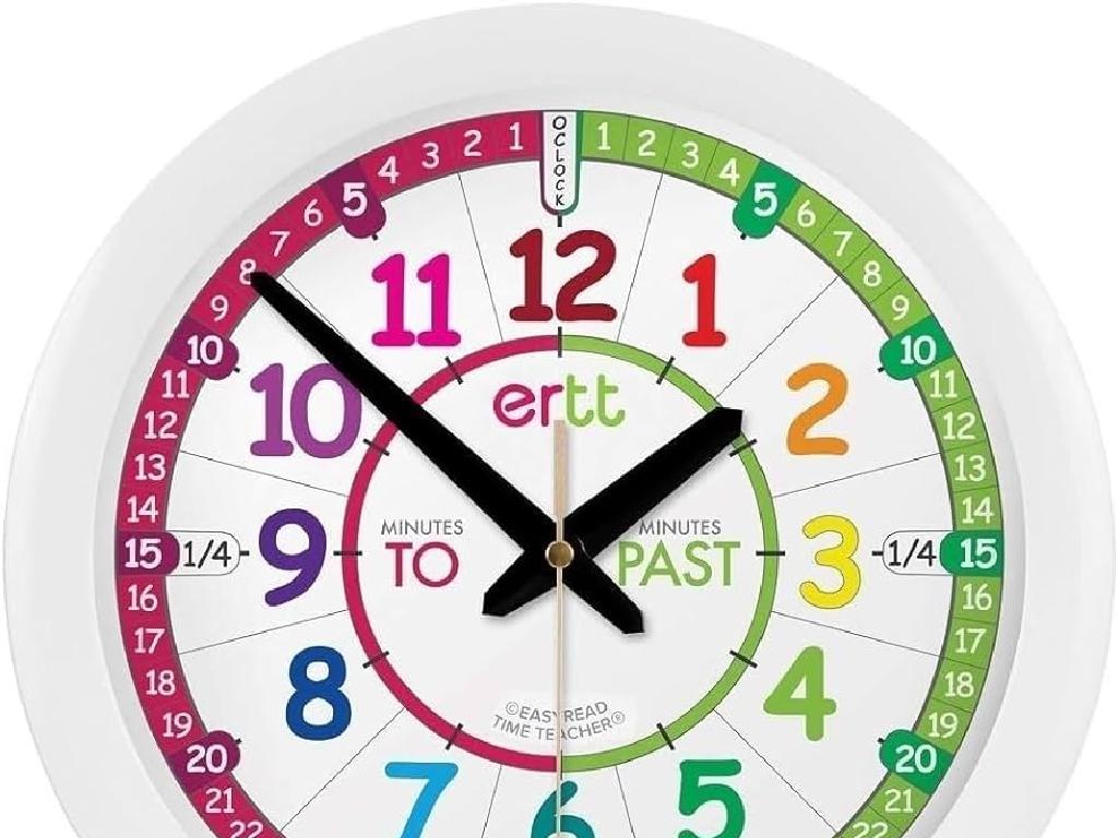 colorful teaching clock