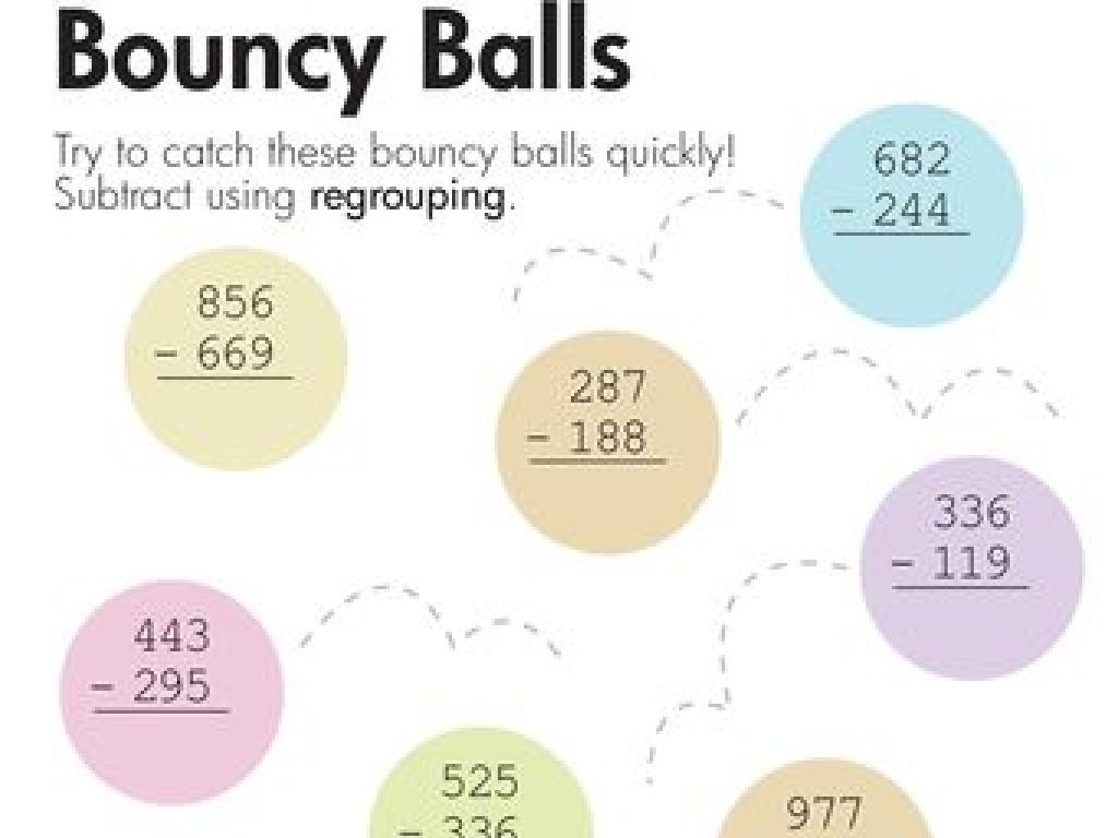 subtraction bouncy balls