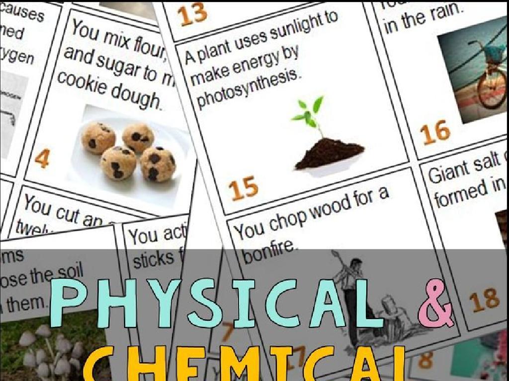 chemical physical change cards