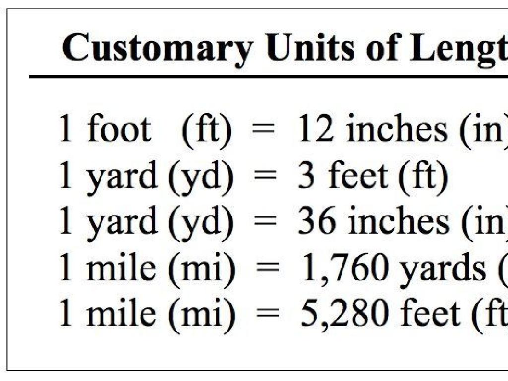 customary length conversion