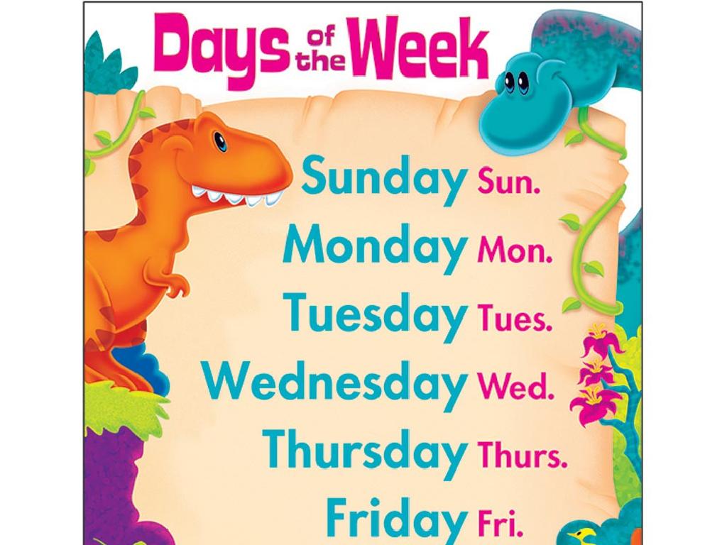 dinosaur week chart