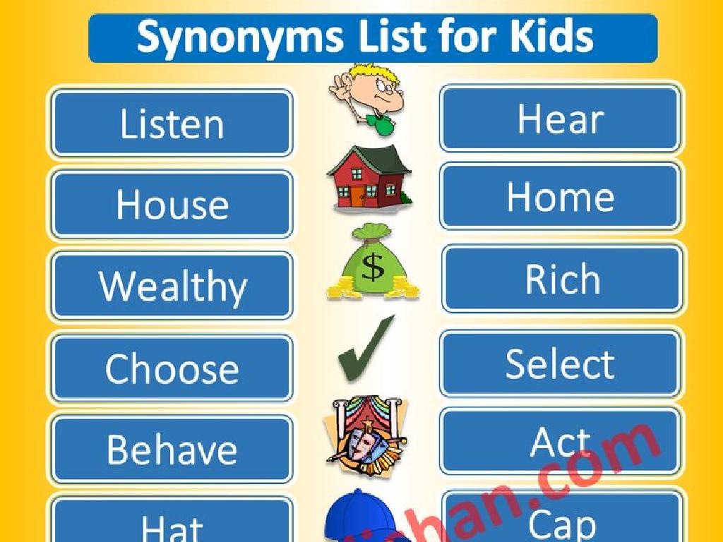 kids synonyms words