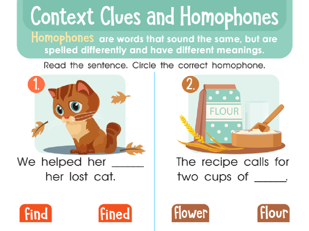 context clues homophones