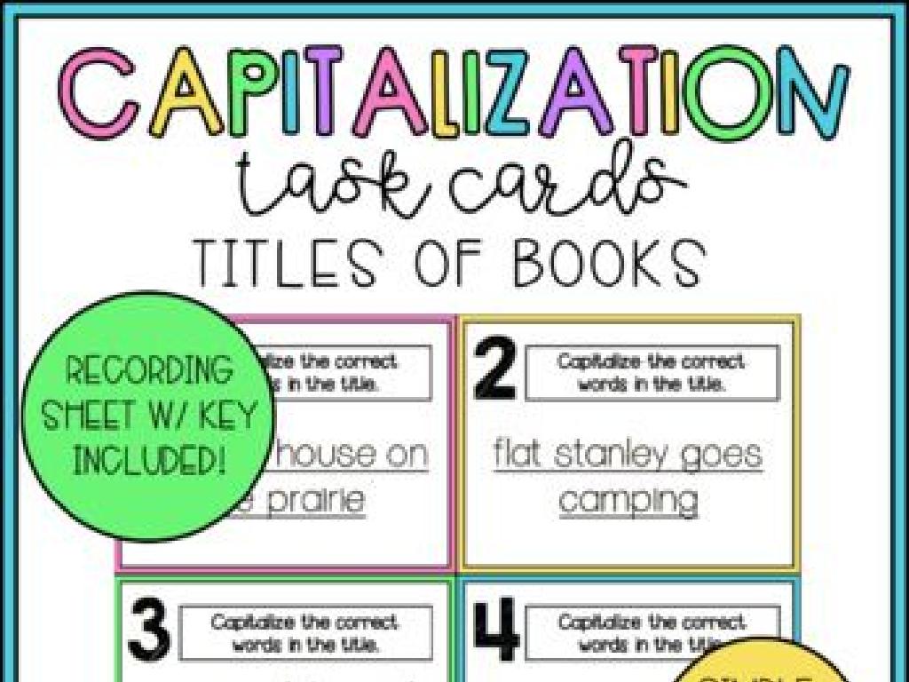 book titles task cards