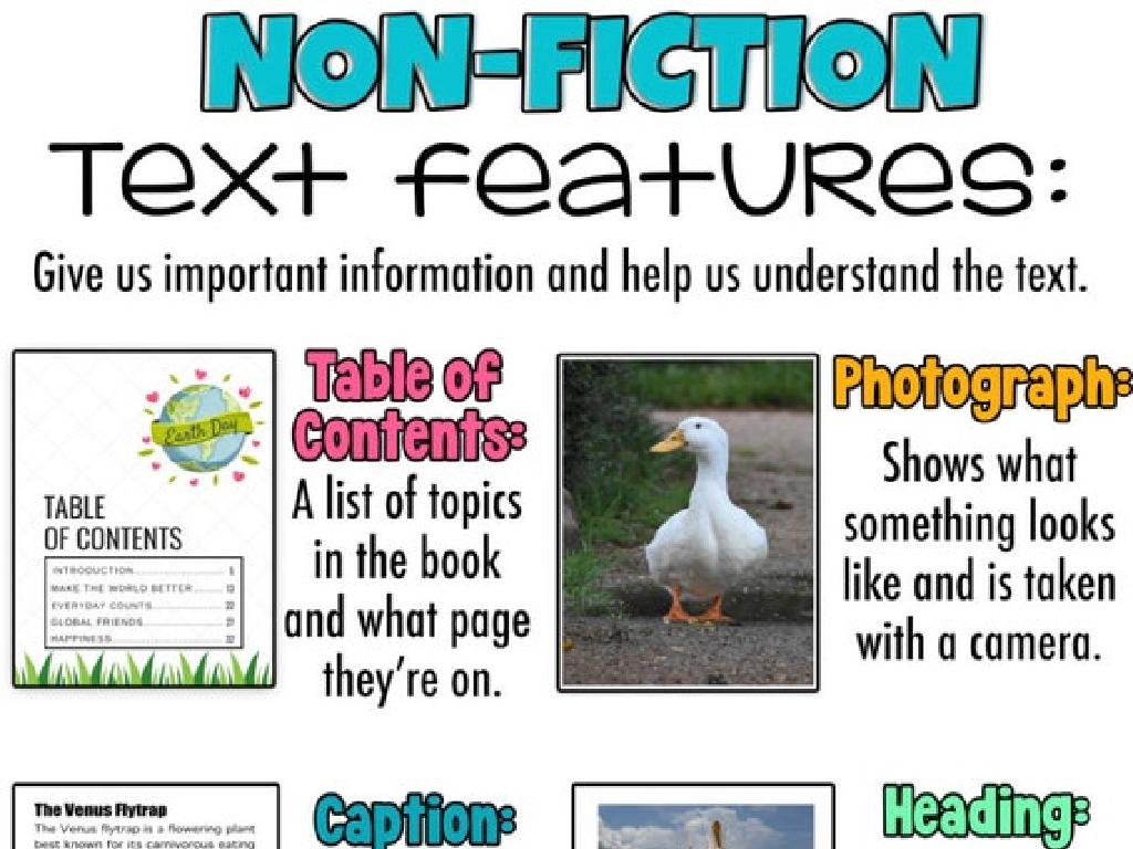 nonfiction text features