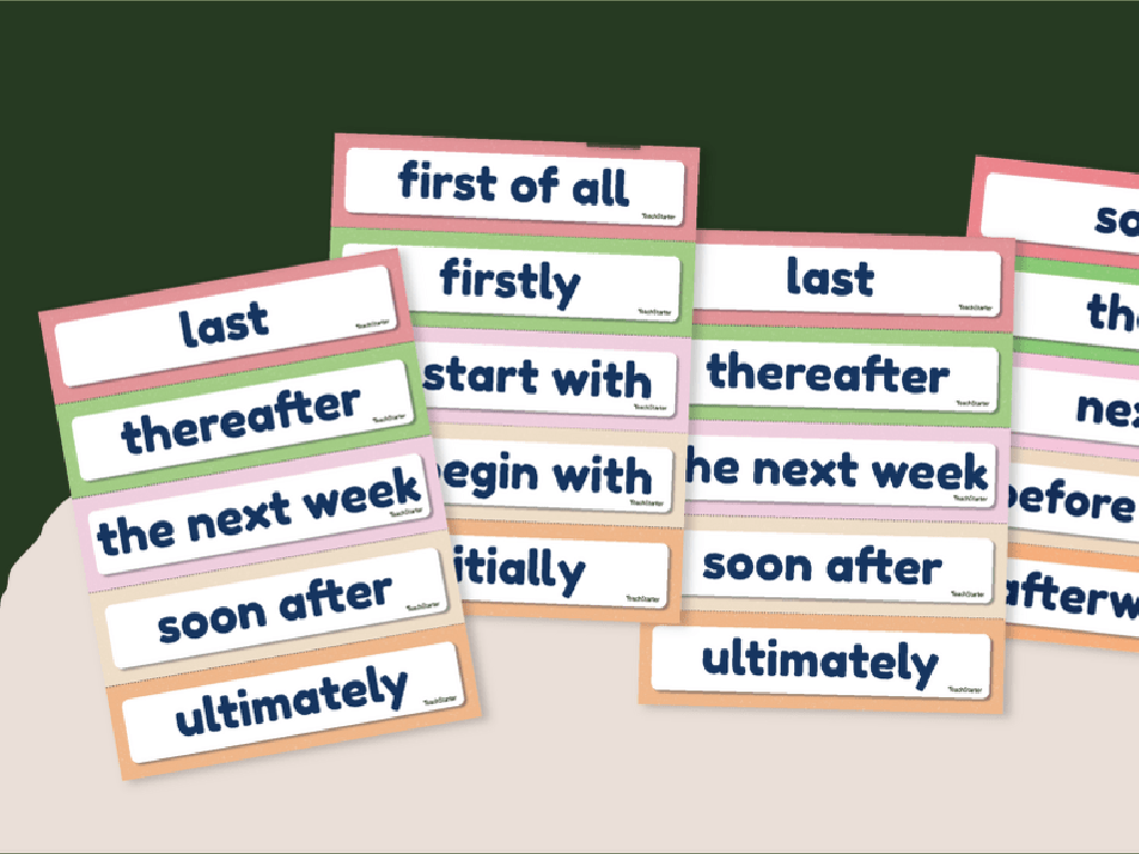 sequence word flashcards