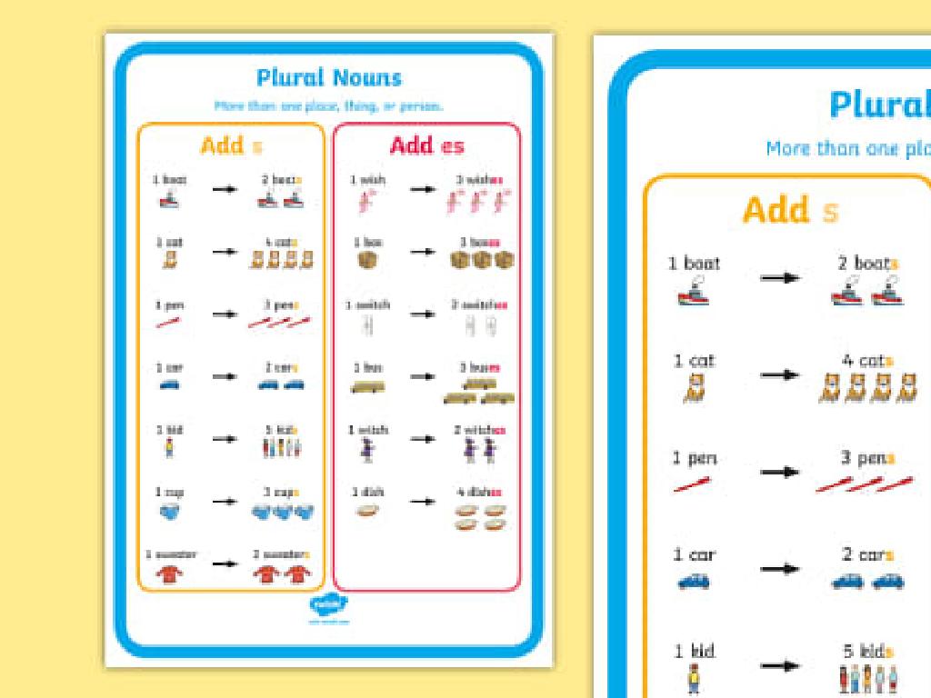 plural nouns chart