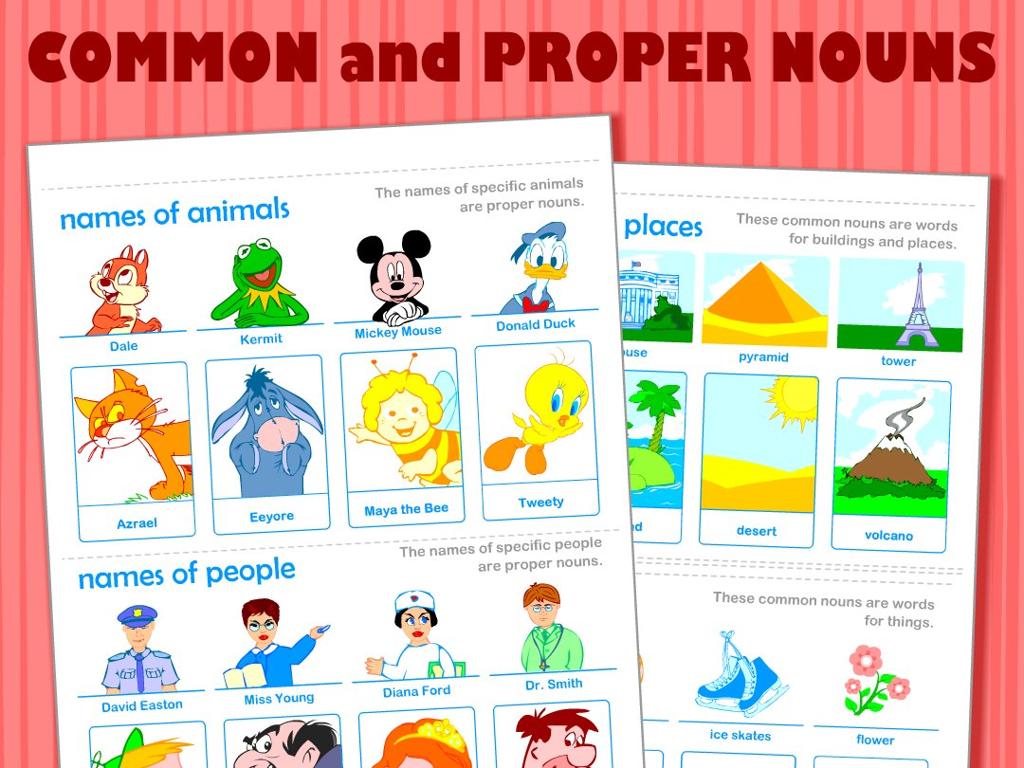 educational nouns worksheet