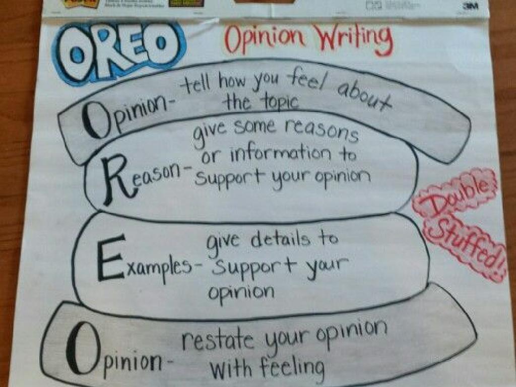 oreo writing chart