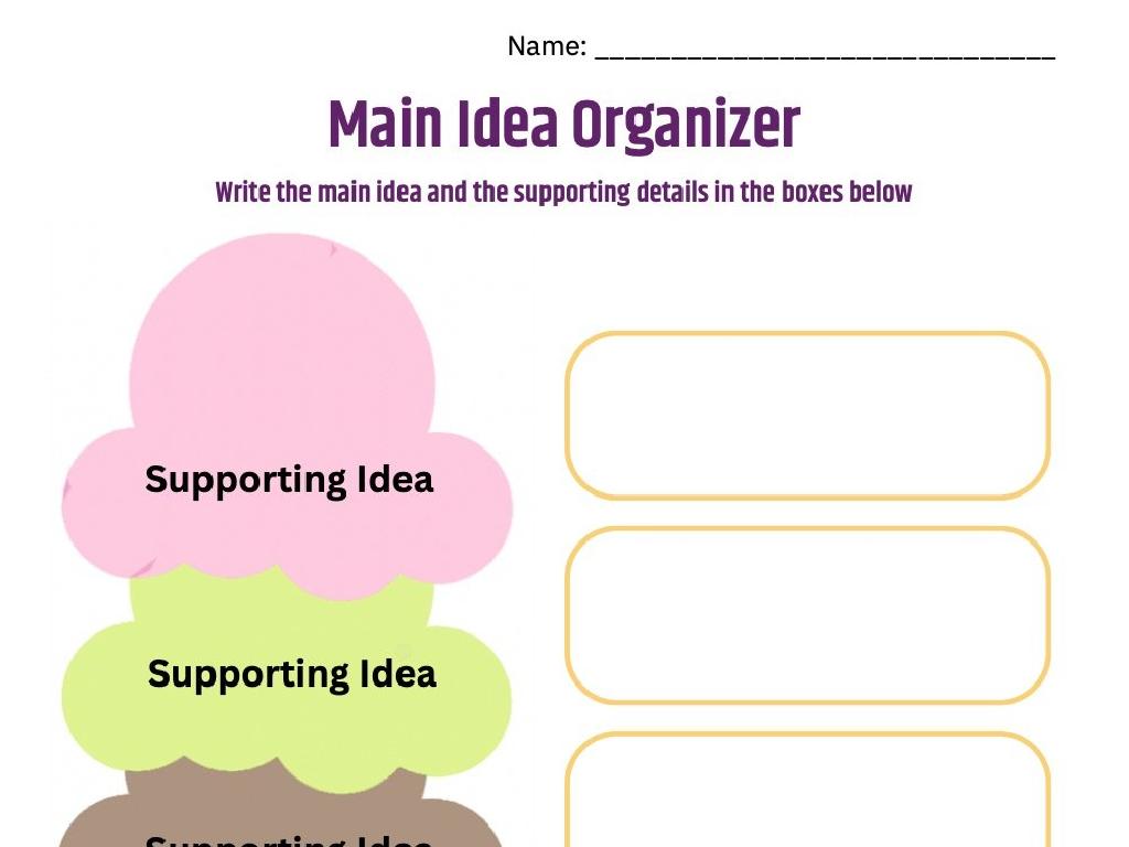 ice cream idea organizer