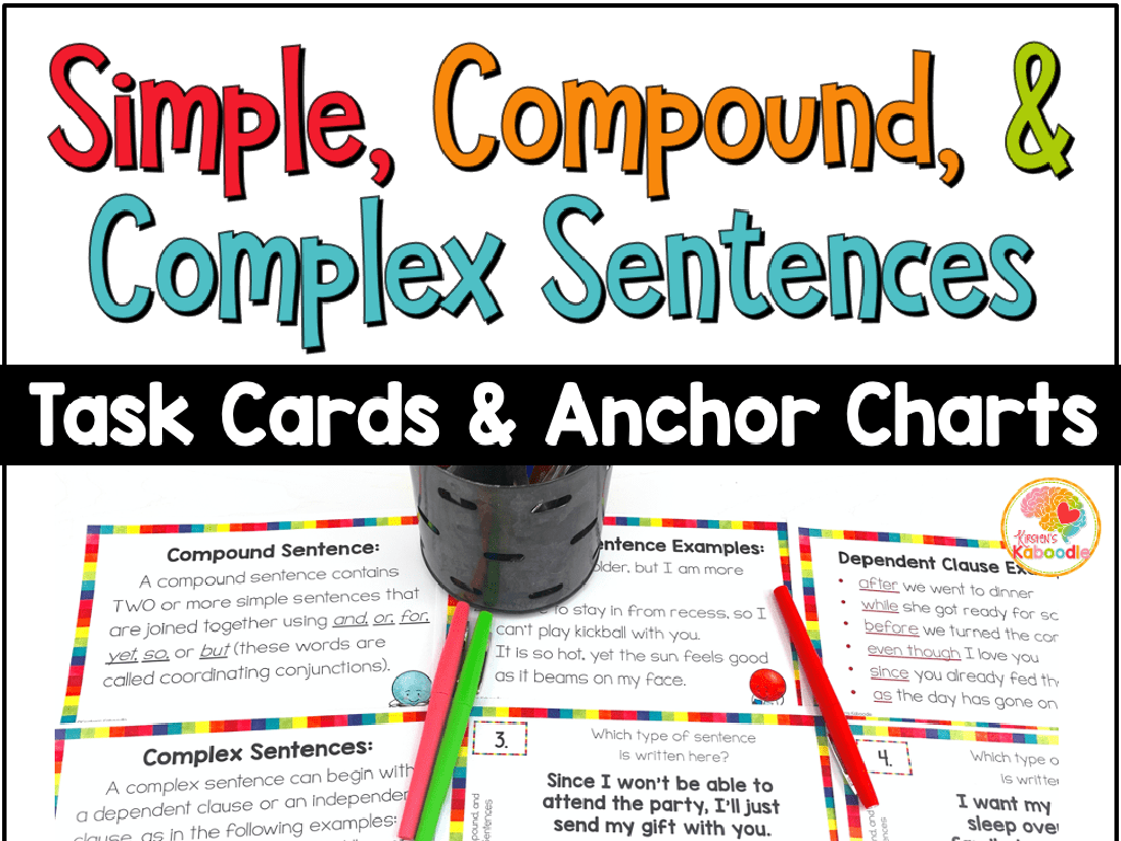 sentence structure task cards