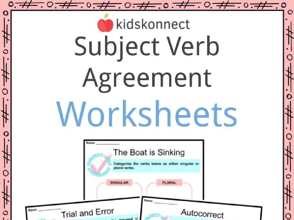 subject verb worksheets