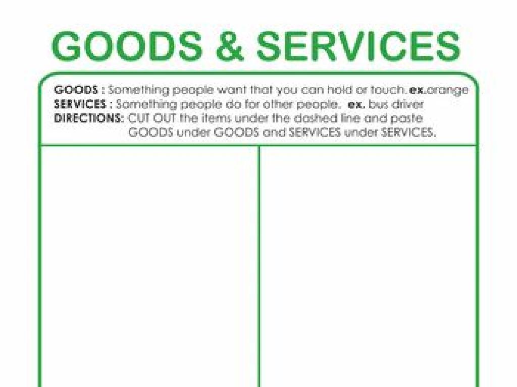 goods services worksheet