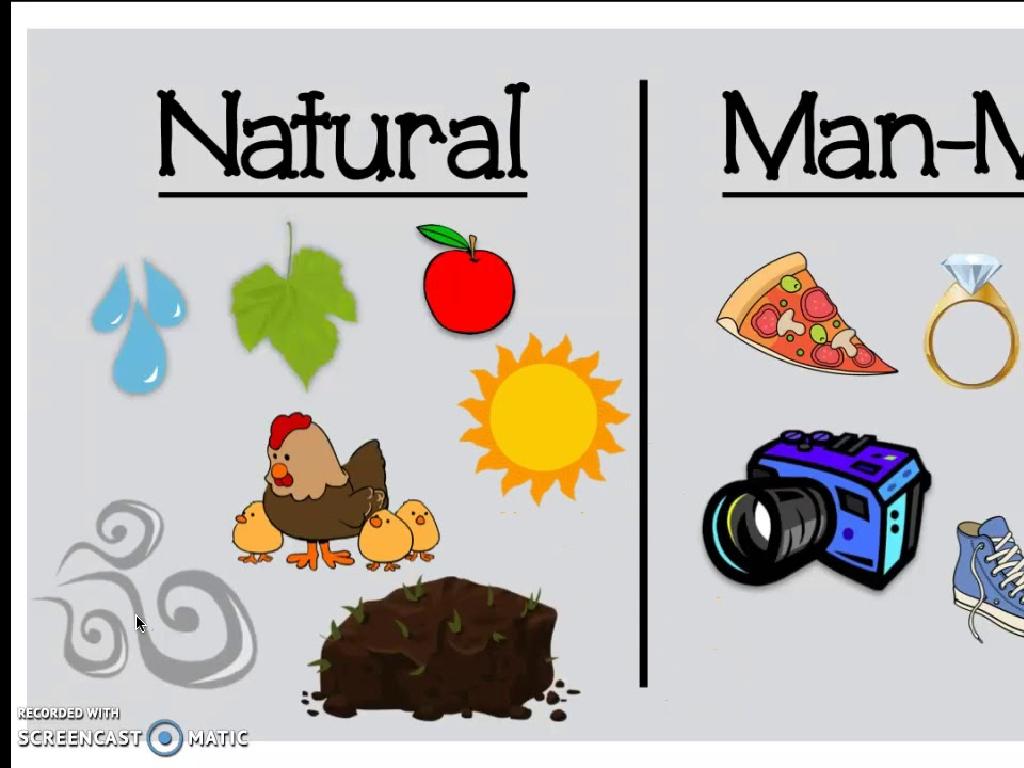 natural man-made comparison