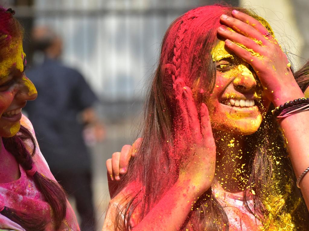 colorful powder celebration