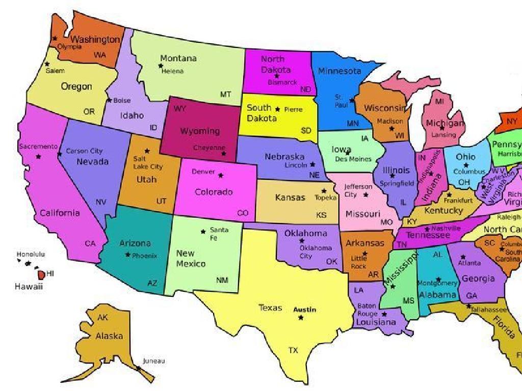 us map state capitals