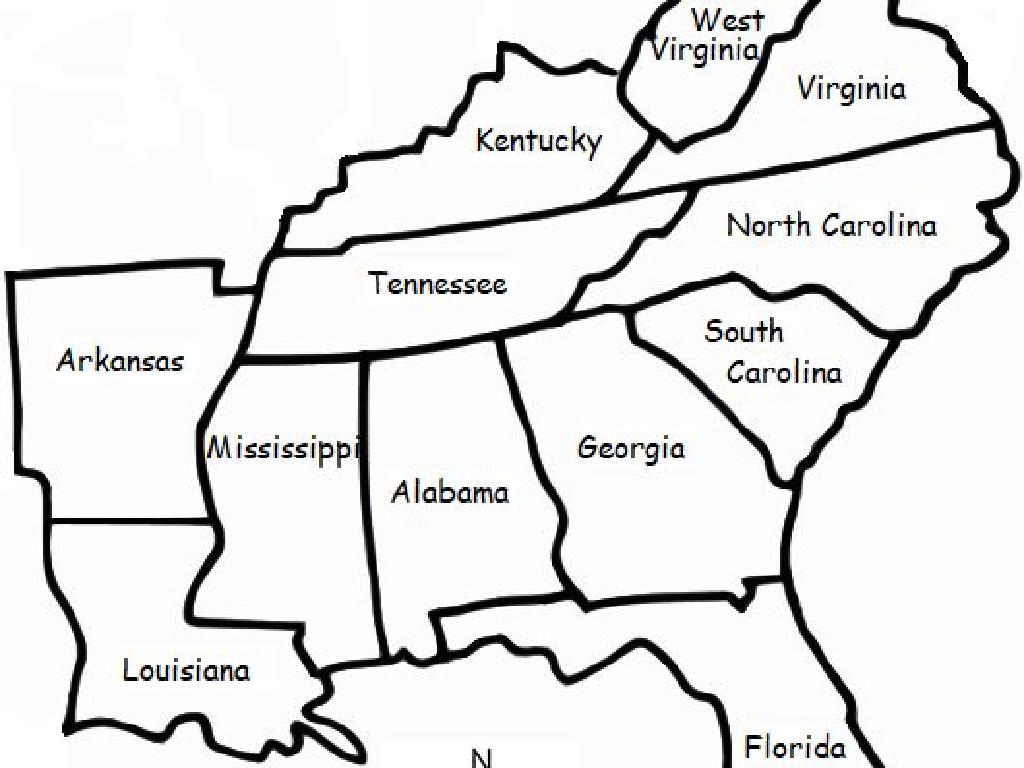 southeastern us state map