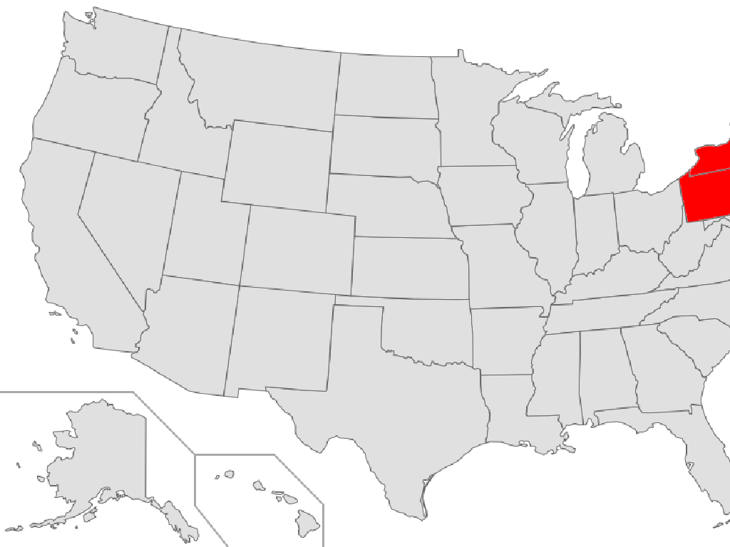 new york highlighted map